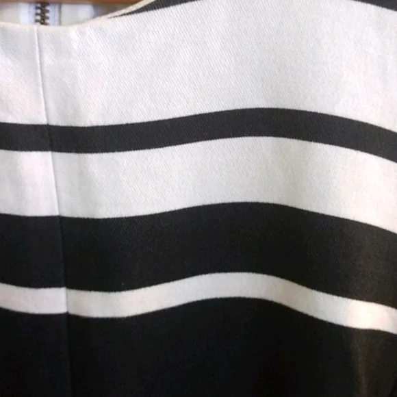 Kate Spade Women's Cape Stripe Cocktail Dress Black White Stripe Size 0 - Picture 11 of 16